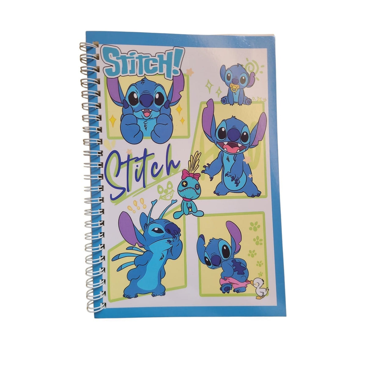 Stitch Spiral Notebook with Dividers, Cute Cartoon Lined Journal for Kids