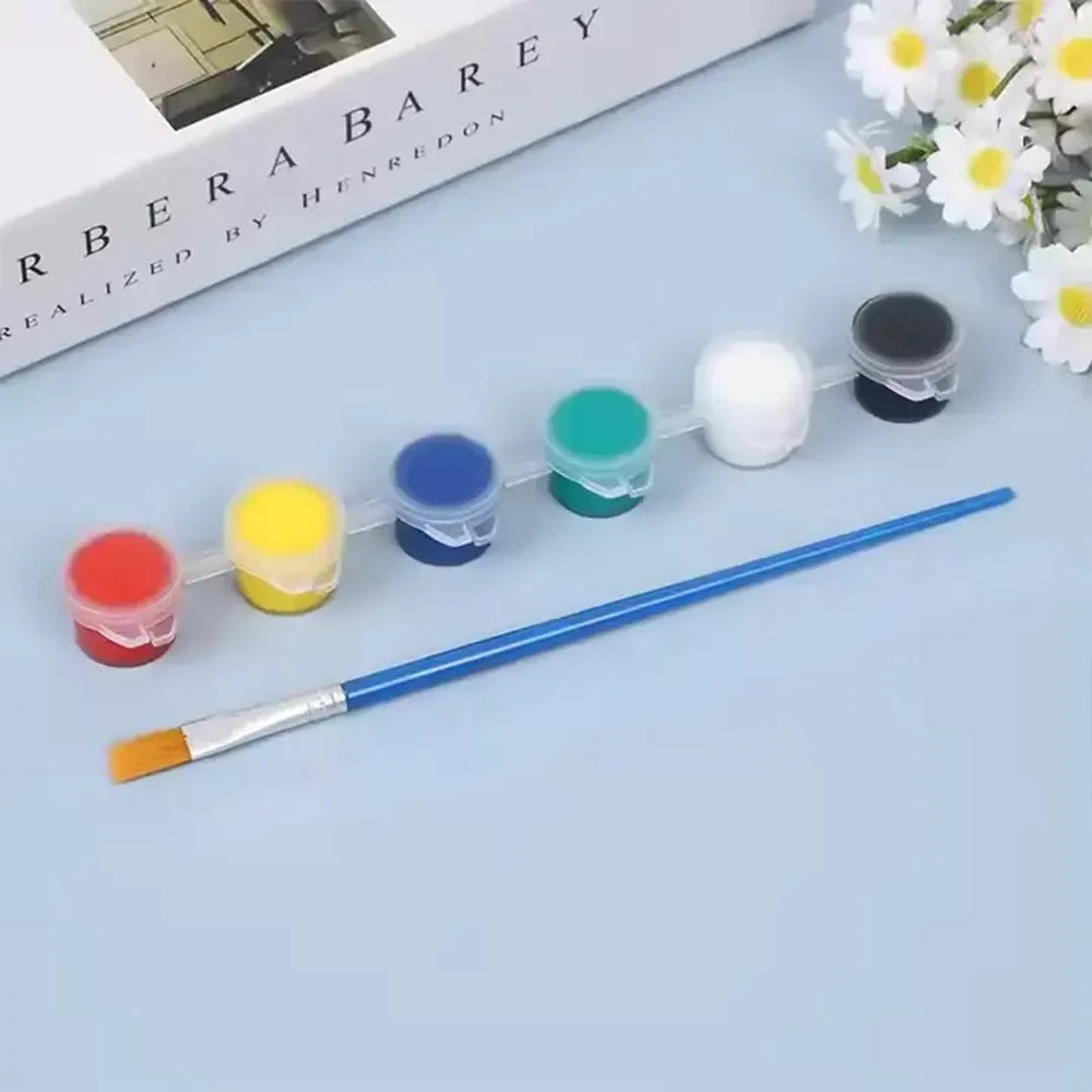 Acrylic Paint Set Waterproof Non Toxic Ceramic DIY Paint with free Brush Kid Painting
